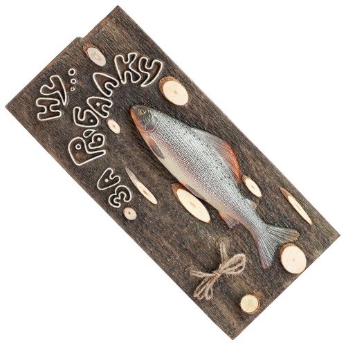 Декоративное панно на стену Хариус / За рыбалку  (подарок рыбаку, сувенир) фото 2