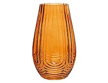 Стеклянная ваза АМБРА КЬЯРА ручной работы, янтарная, Kaemingk (Decoris)