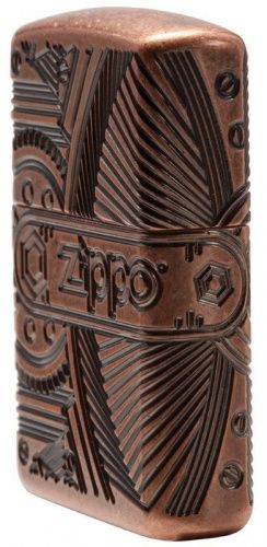 Зажигалка ZIPPO Armor™ с покрытием Antique Copper™, латунь/сталь, медная, матовая, 36x12x56 мм, 29523 фото 2