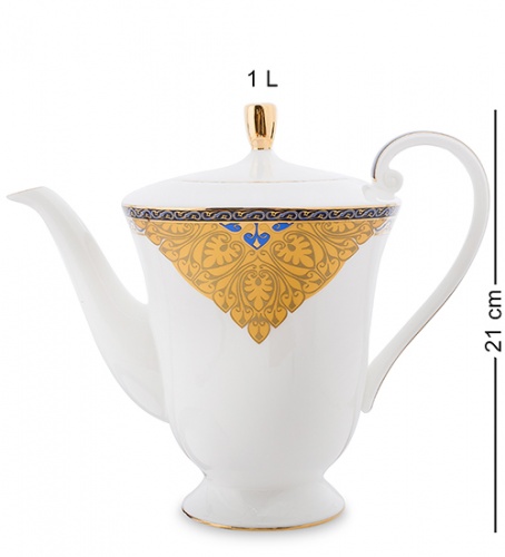 Чайный сервиз "Золотой Палермо" (Gold Palermo Pavone) из 22 предметов, на 6 персон, артикул JK-194 фото 2