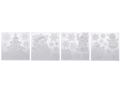 Наклейки для декорирования окон "Снежный праздник", 28х38 см, разные модели, Koopman International