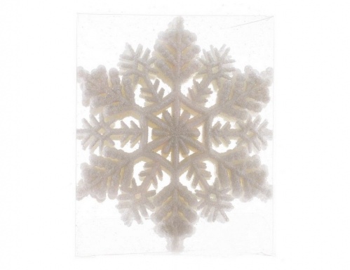 Набор снежинок "Зимние узоры", акрил, белые, 10 см (упаковка 8 шт.), Kaemingk фото 2