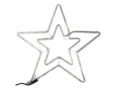 Светодиодная "Сияющая звезда", дюралайт, 108 синих/холодных белых LED-огней, 52 см, коннектор, уличная, SNOWHOUSE фото 2