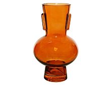 Стеклянная ваза АМБРА СКУРА, ручной работы, янтарная, Kaemingk (Decoris)