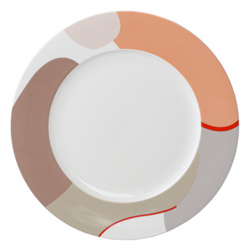Набор из двух тарелок бежевого цвета с авторским принтом из коллекции freak fruit фото 5