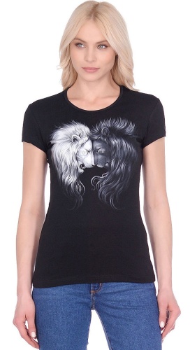 Женская футболка"Два льва"