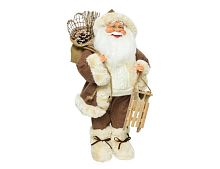 "Санта" с санками, в коричневом костюме, Kaemingk