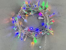 Светодиодная гирлянда 24V Quality Light Cap 10 м, 100 разноцветных LED ламп с белым мерцанием, прозрачный ПВХ, соединяемая, IP65, Laitcom