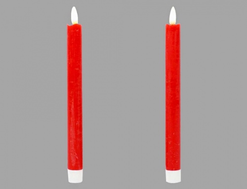 Набор свечей восковых "Мерцающие", тёплый белый LED-огонь колышущийся, 25.5 см, 2 шт., Peha Magic фото 3
