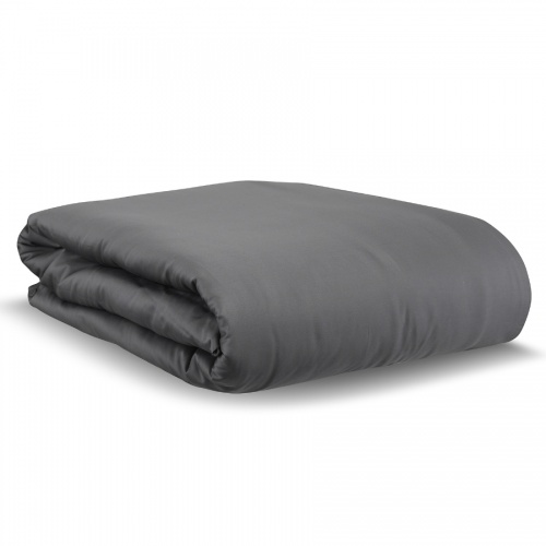 Комплект постельного белья полутораспальный из сатина темно-серого цвета из коллекции wild фото 3