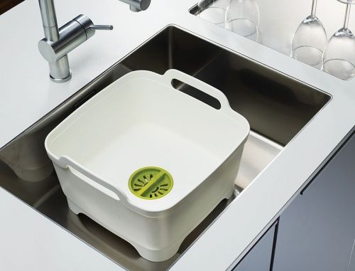 Контейнер для мытья посуды wash&drain™ белый, 85055 фото 4