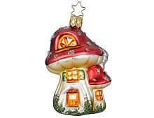 Ёлочная игрушка МУХОМОР - ДОМИК ДЛЯ ФЕЙ, стекло, 10 см, Inge Glas
