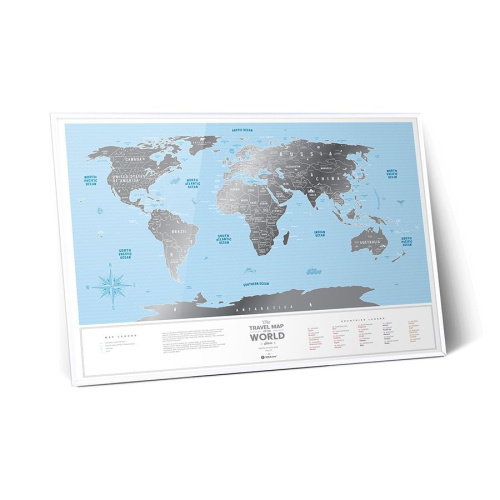 Карта travel map silver world фото 30