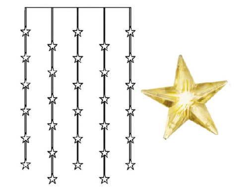 Светодиодный занавес МЛЕЧНЫЙ ПУТЬ, тёплые белые LED-огни, прозрачный провод, STAR trading фото 5