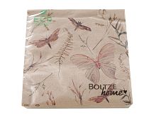 Бумажные салфетки, ТАНЦУЮЩИЕ БАБОЧКИ, бежевые, 17х17 см, 20 шт., Boltze
