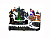 Светодинамическая миниатюра ПРАЗДНИЧНЫЕ ТРАДИЦИИ (с оленем) с разноцветными LED-огнями, музыкой и динамикой, полистоун, 22х17 см, батарейки, Kaemingk (Lumineo)