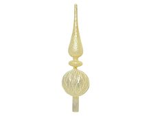 Елочная верхушка DIAMOND (ребристое рифление), стеклянная, матовая, 31 см, Kaemingk (Decoris)