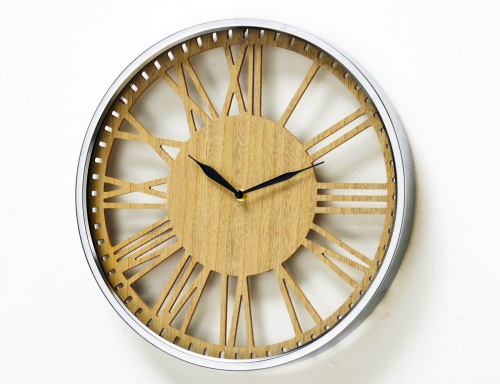Настенные часы "Каллисто", металл, дерево, 40 см, Boltze фото 4