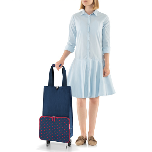 Сумка на колесиках foldabletrolley mixed dots red фото 5