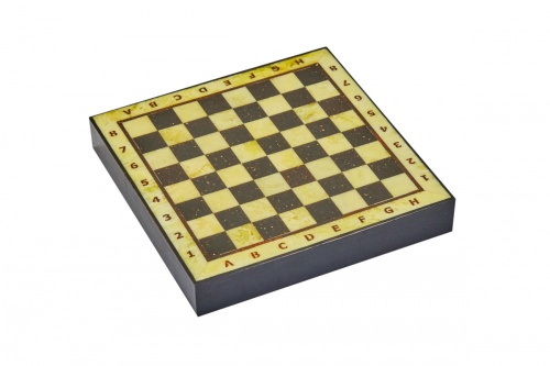 Шахматная коробка с доской малая (дуб) 25*25 фото 2