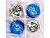 Набор стеклянных шаров ПАВА синий, 4*85 мм, Елочка