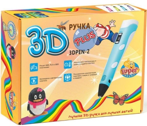 3D ручка SUPER 3D PEN-2 PLUS (трафареты+коврик) фото 4