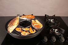 Сковорода для гриля на газовой плите диаметром 516 мм с мраморным антипригарным покрытием от Good Grill