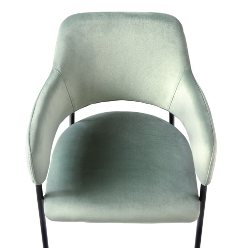 Набор из 2 стульев wendy, велюр, серо-зеленые фото 3