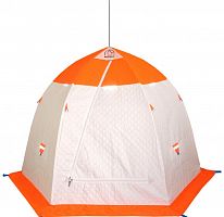 Зимняя палатка Пингвин 2 Термолайт трехслойная (белый/оранжевый)