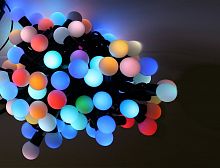 Электрогирлянда "Мультишарики хамелеон малые", 100 RGB LED-огней, 13 мм, 10 м, коннектор, черный провод, уличная, Laitcom