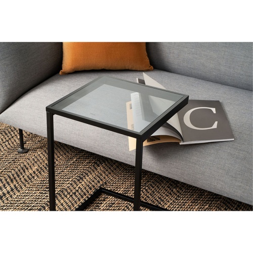 Столик кофейный gabbrini, 39х39х58 см, темное стекло фото 8