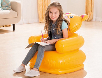 Детское надувное кресло Intex Happy Animal Chair Медвежонок, 65х64х79 см, 3-8 лет, Intex