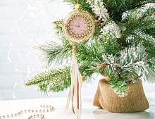 Ёлочная игрушка ЧАСЫ 'РЕЛАКС-ТАЙМ', текстиль, пластик, 28 см, Winter Deco