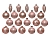 Набор стеклянных ёлочных украшений В ЛУЧШИХ ТРАДИЦИЯХ, нежно-розовый, упаковка 20 шт., 6-7 см, Kaemingk