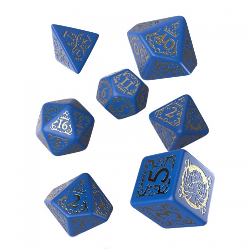 Набор кубиков Pathfinder "War for the Crown", для RPG, сине-золотой фото 2