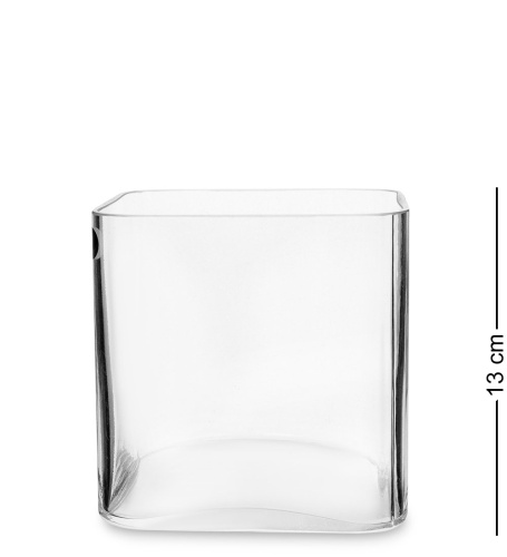 NM-21696 Ваза-квадрат стеклянная 13 см (Неман)
