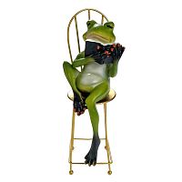 Фигурка "Лягушка с книгой на стуле" 9*9*22 см