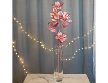 Декоративная ветка ВОЛШЕБНАЯ МАГНОЛИЯ, розовый, текстиль, 64 см, Winter Deco