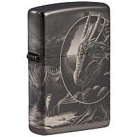 Зажигалка Zippo Lisa Parker с покрытием High Polish Black, чёрная, глянцевая, 38x13x57 мм