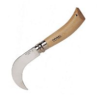 Нож садовый Opinel №10, нержавеющая сталь, с изогнутым лезвием, блистер, 000657