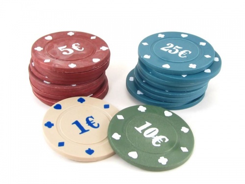 Набор для покера, 200 фишек, с номиналом, в жестяной коробке фото 2