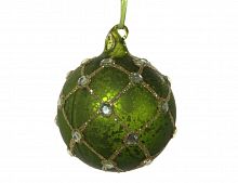 Набор ёлочных шаров "Бриллиантовая роса", стекло, 8 см, упаковка 6 шт., SHISHI