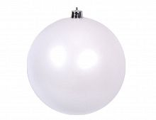 Пластиковый шар матовый, цвет: белый, 140 мм, Kaemingk
