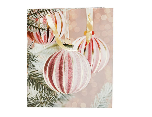 Подарочный пакет НОВОГОДНИЕ ШАРЫ 'ХЛОЭ', бумага, 32х26 см, Due Esse Christmas