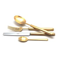 Набор из 24 матовых столовых приборов BALI GOLD