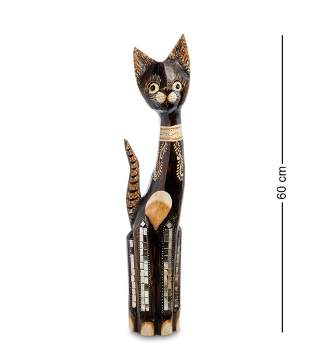 99-069 Статуэтка «Кошка» 60 см (албезия, о.Бали)