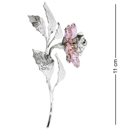 AR-1239 Фигурка посереб. «Цветок» с цветными кристаллами (Юнион) фото 3