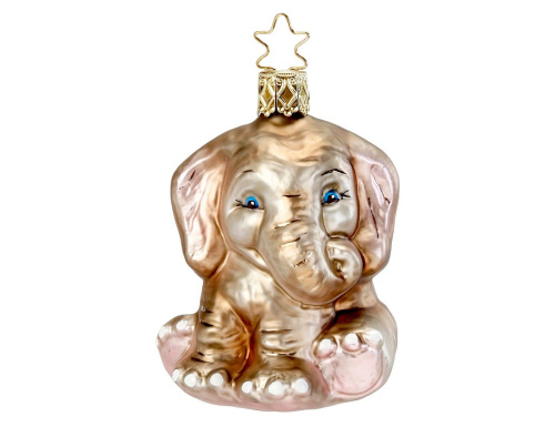 Ёлочная игрушка ВЕСЁЛЫЙ СЛОНЁНОК, стекло, 8 см, Inge Glas фото 4