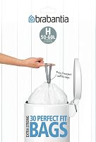 Пластиковые пакеты объемом 50/60 литров, 30 штук, Brabantia, из полиэтилена, белого цвета