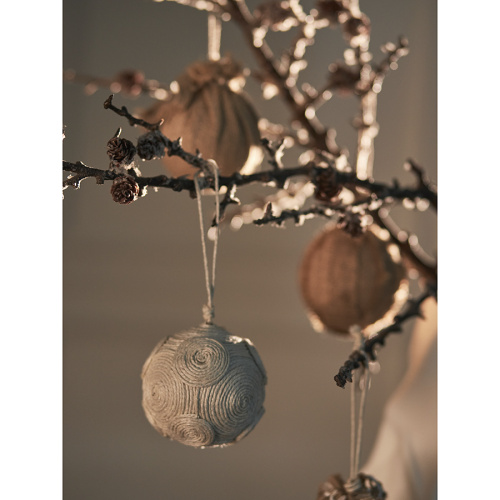 Набор елочных шаров zero waste из джута из коллекции new year essential фото 9